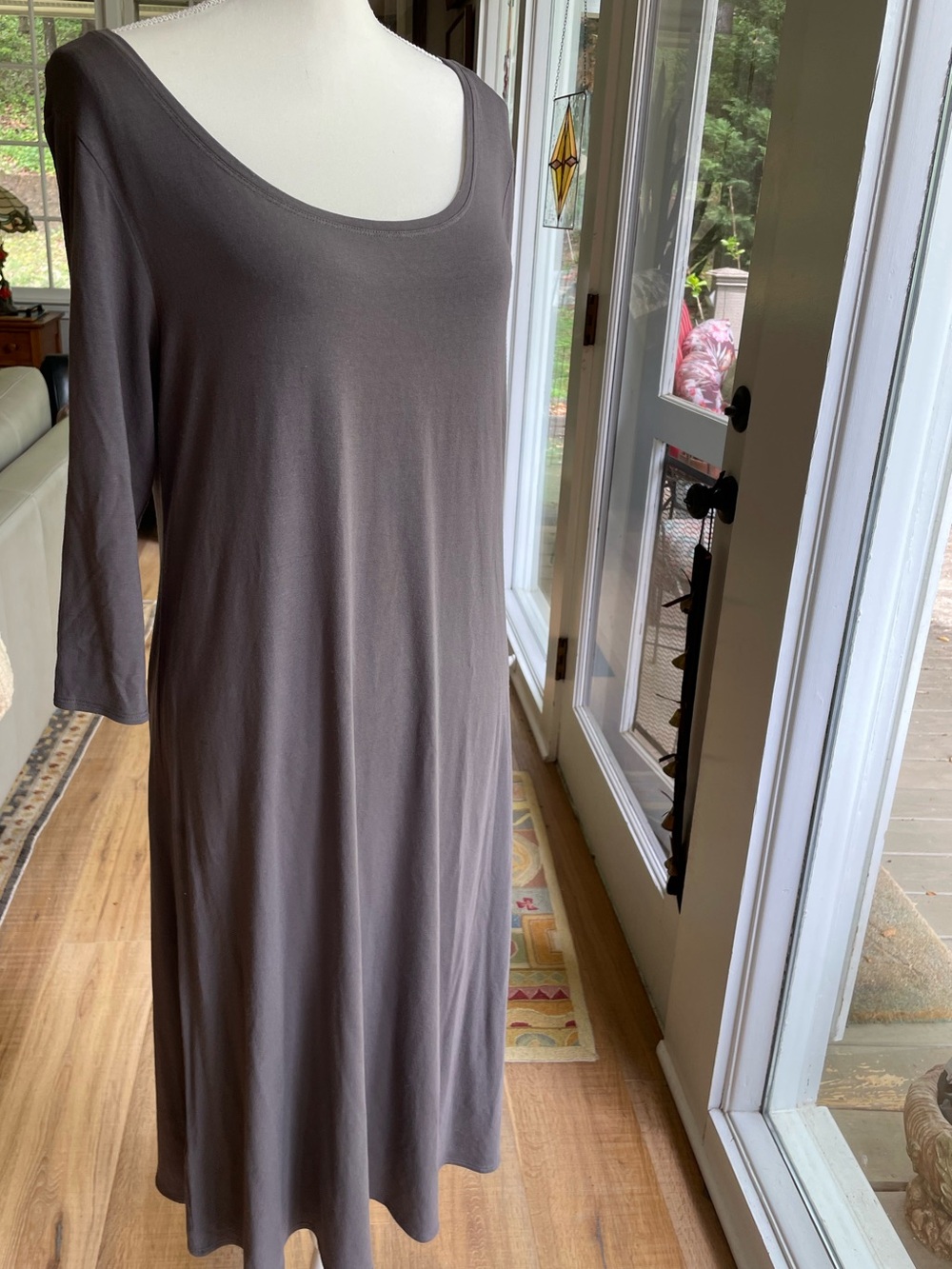Eileen Fisher Dress M/M - grey  - 92% viscose and 8% lycra
